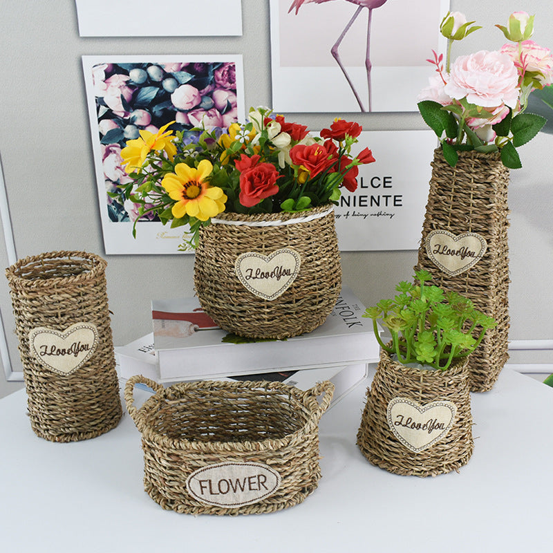 Handcrafted Natural Woven Storage Basket Stornfield