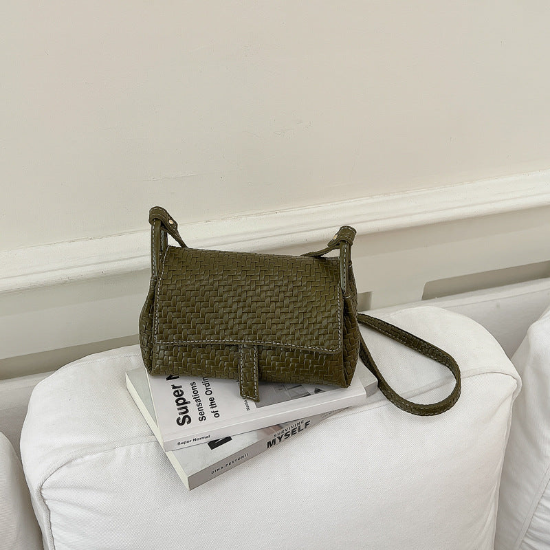 Woven Textured Crossbody Handbag