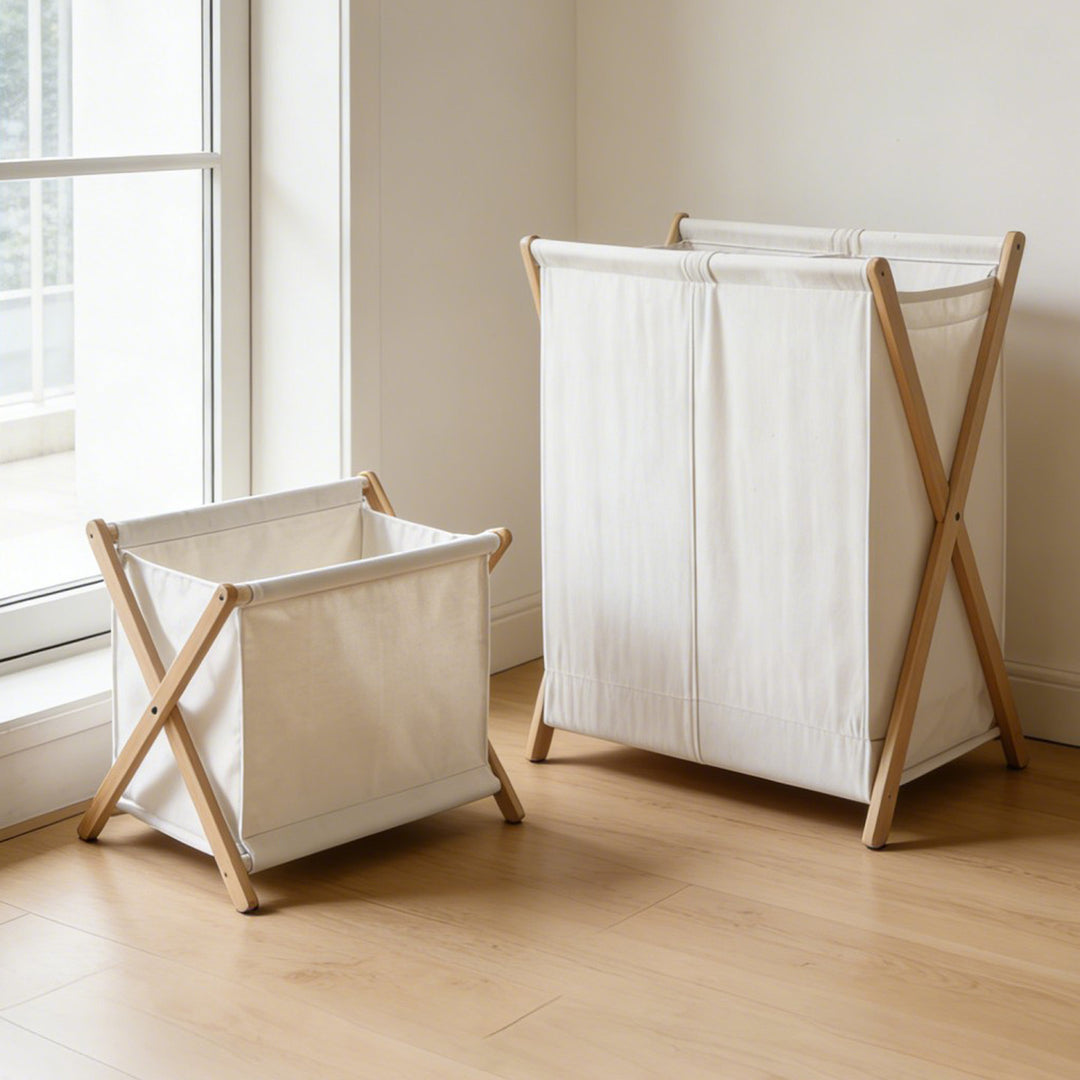 Modern laundry basket with folding frame Stornfield