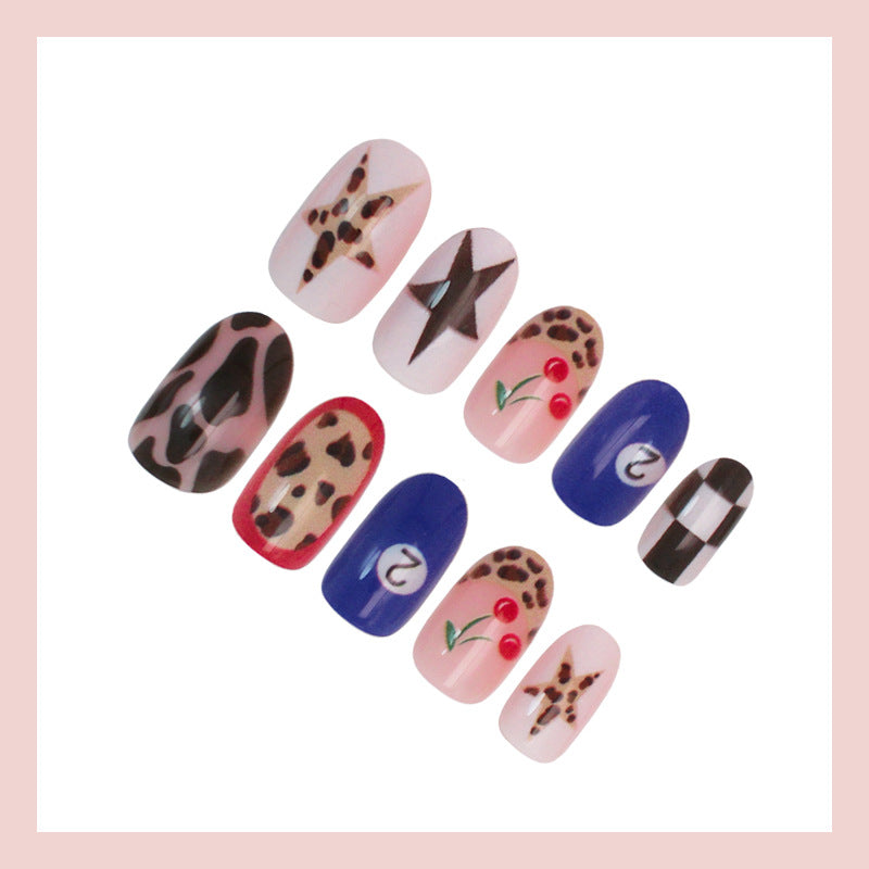 Creative nail art set with trendy animal patterns and colorful accents Stornfield