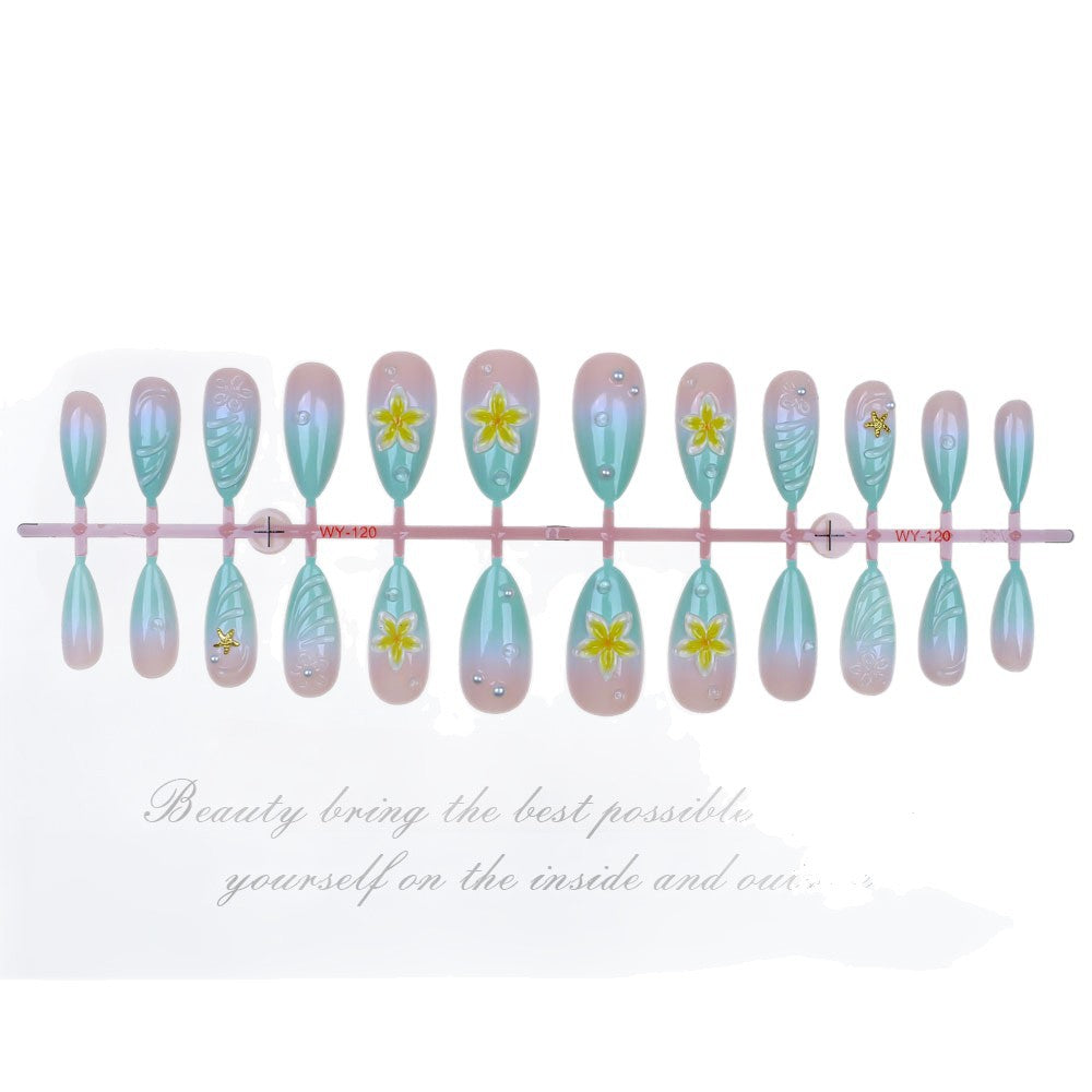 Floral-Accent Press-On Nail Art Kit Stornfield