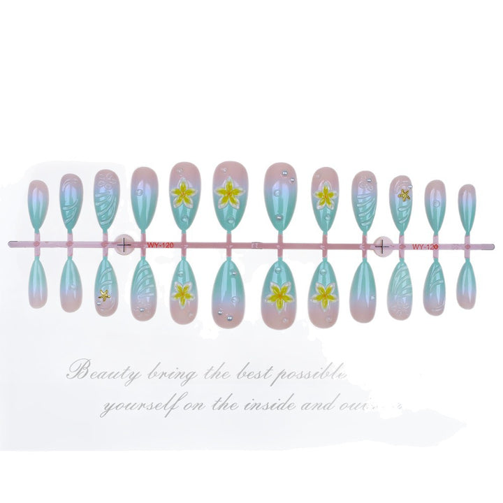 Floral-Accent Press-On Nail Art Kit Stornfield