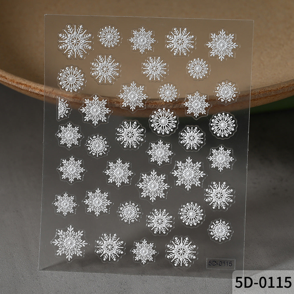 Snowflake Decorative Nail Art Sticker Set
