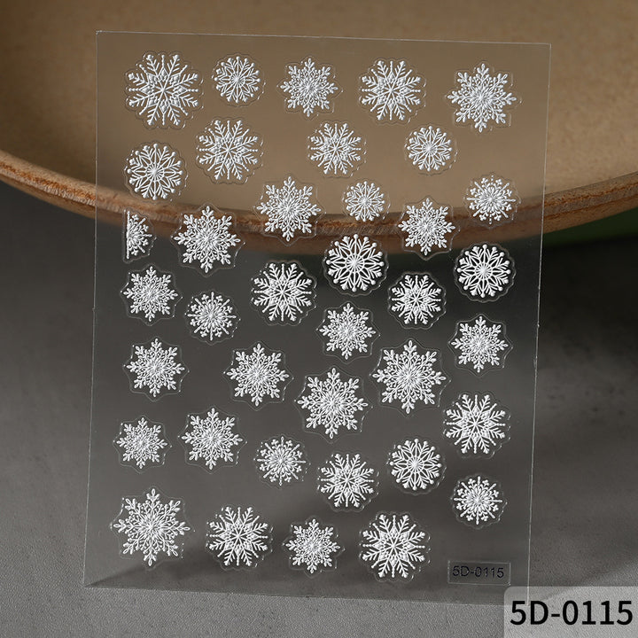 Snowflake Decorative Nail Art Sticker Set