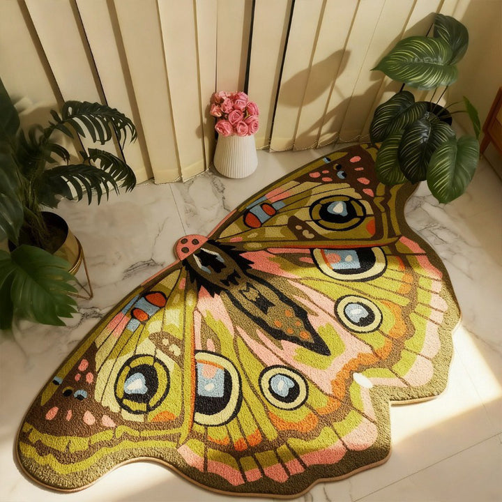 Artistic Butterfly Shaped Area Rug