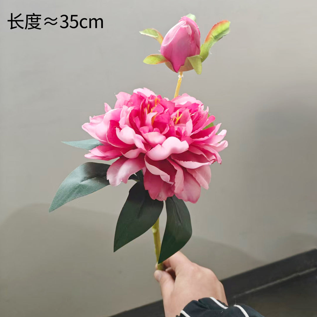 Realistic Faux Peony Stem