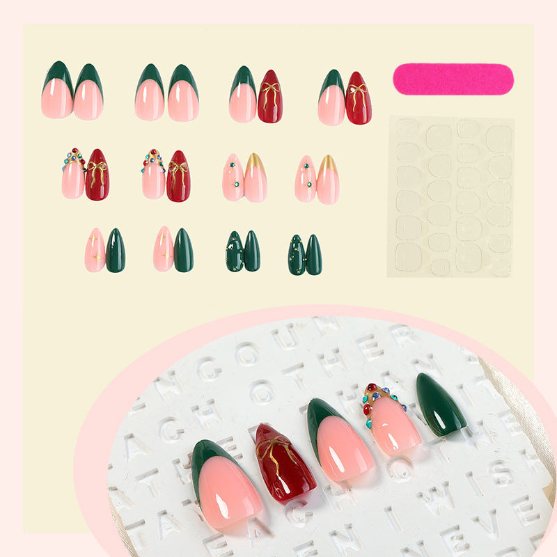 Creative nail art set with festive designs Stornfield