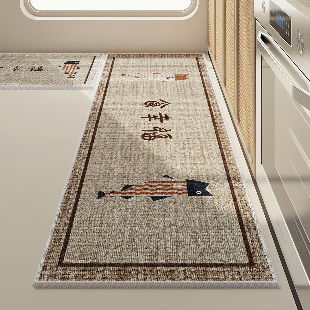 Geometric Pattern Kitchen Runner Mat