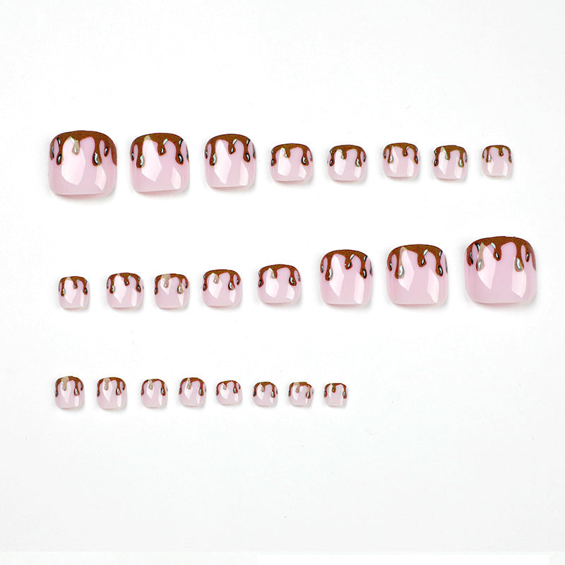 Creative nail art in chocolate glaze design Stornfield