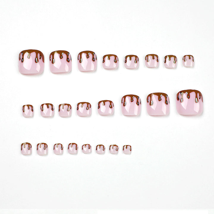 Creative nail art in chocolate glaze design Stornfield