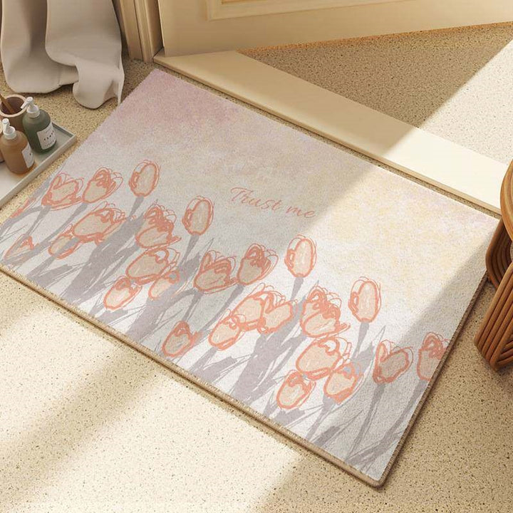 Ghost-Themed Plush Bath Mat for Bathroom