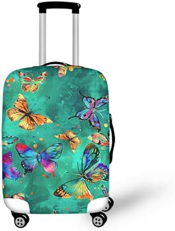 Unisex nano elastic suitcase cover with horse and sunflower motif, stretchable stretch protection for hard shell trolley with zipper Stornfield