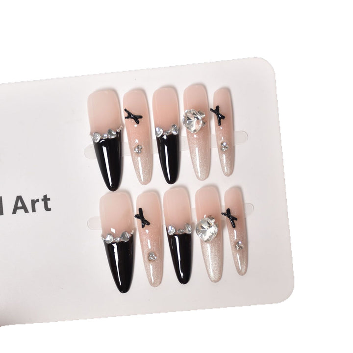 Elegant 3D Embellished Press-On Nail Extensions Stornfield
