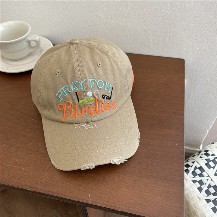Women's Casual Distressed Embroidered Baseball Cap Stornfield