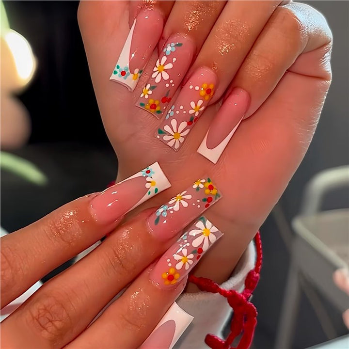 Floral Acrylic Nail Art Stornfield