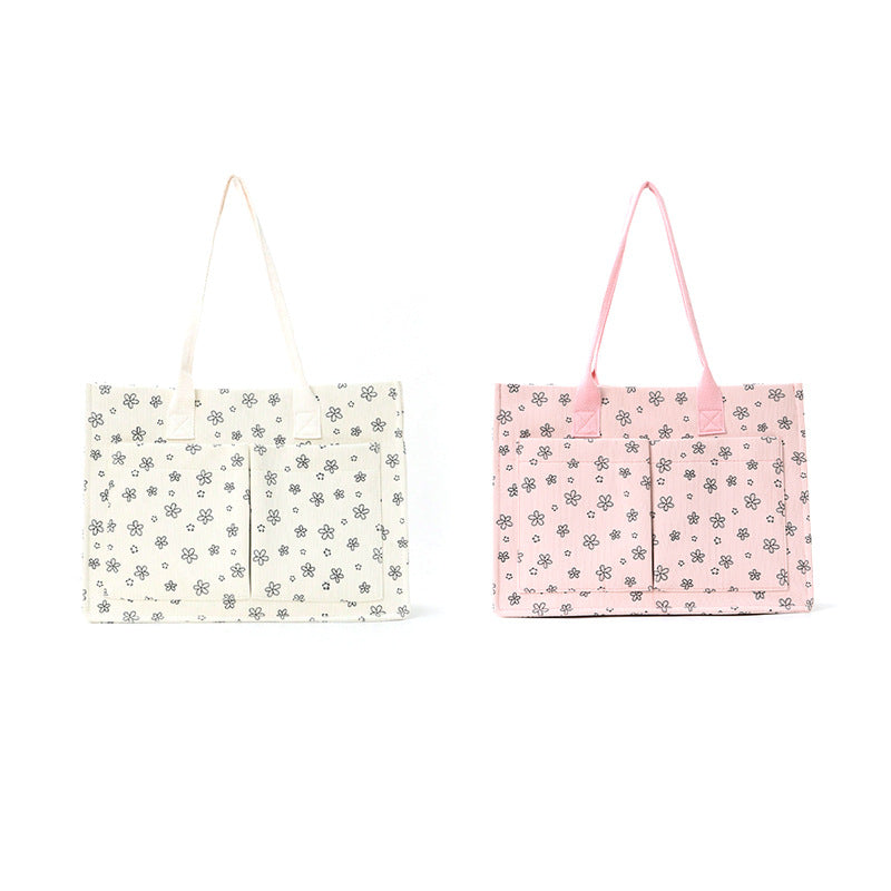 Spacious shopping and everyday bag with modern floral patterns Stornfield