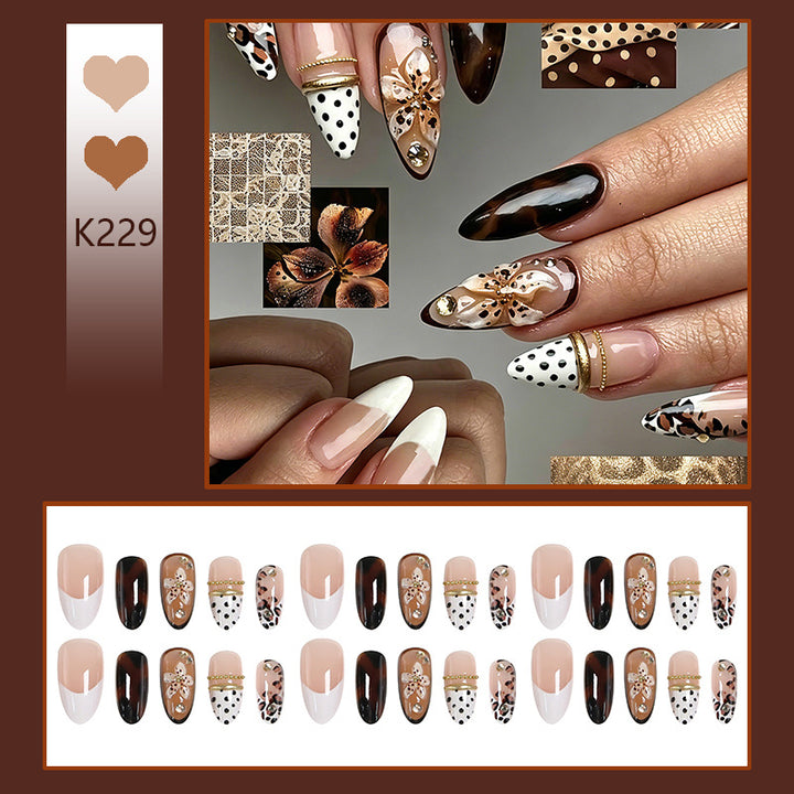 Artificial Nail Set with Floral and Glamorous Design Stornfield