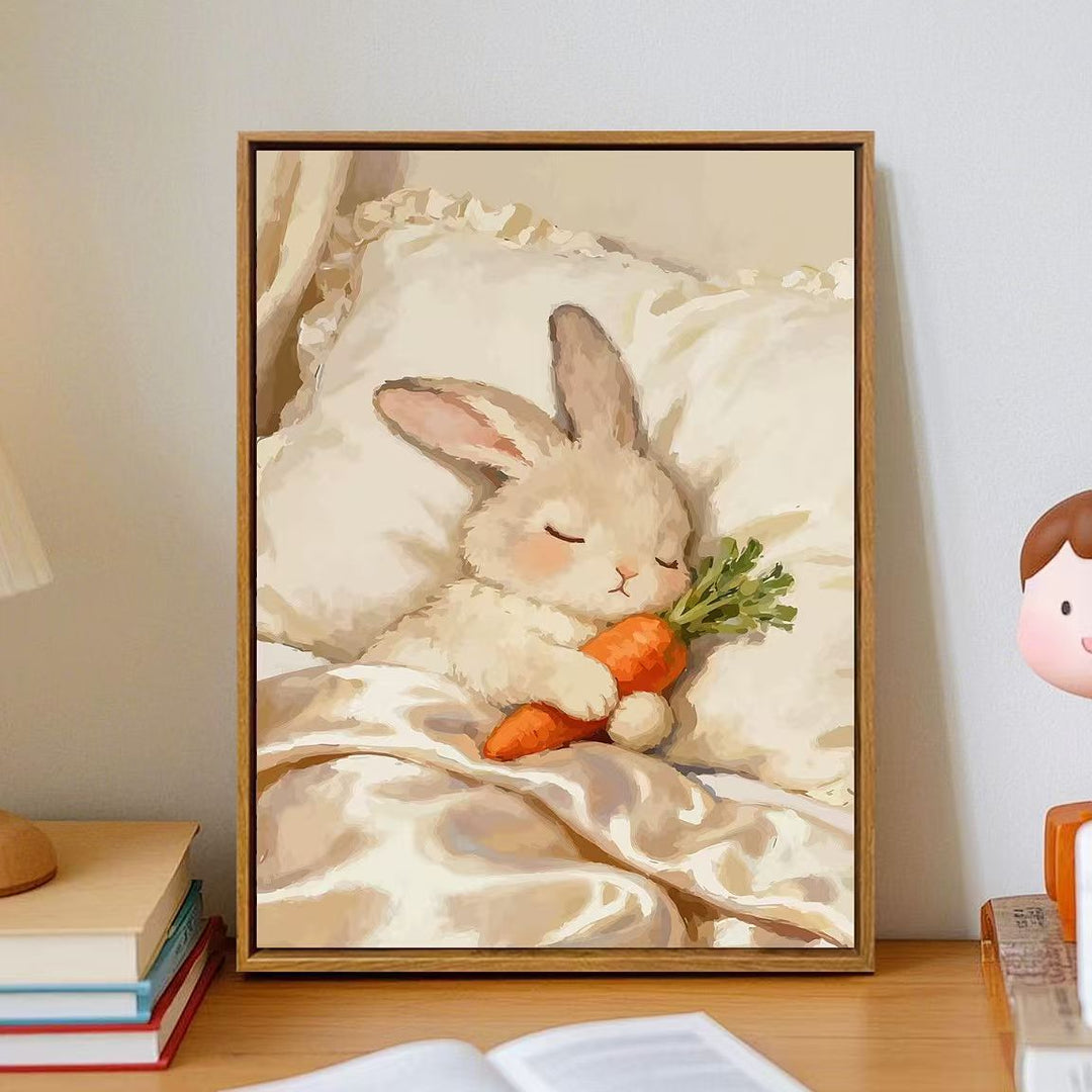 Cozy Cartoon Bunny Wall Art Stornfield