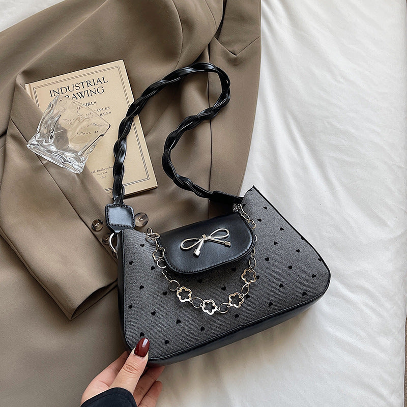 Classic Polka Dot Handcrafted Shoulder Bag
