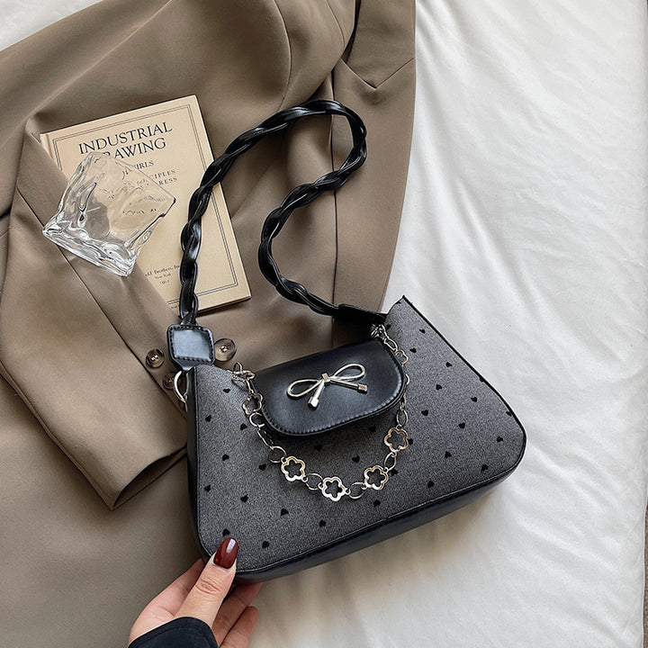 Classic Polka Dot Handcrafted Shoulder Bag