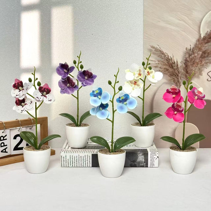 Elegant Faux Orchid Plant Arrangement