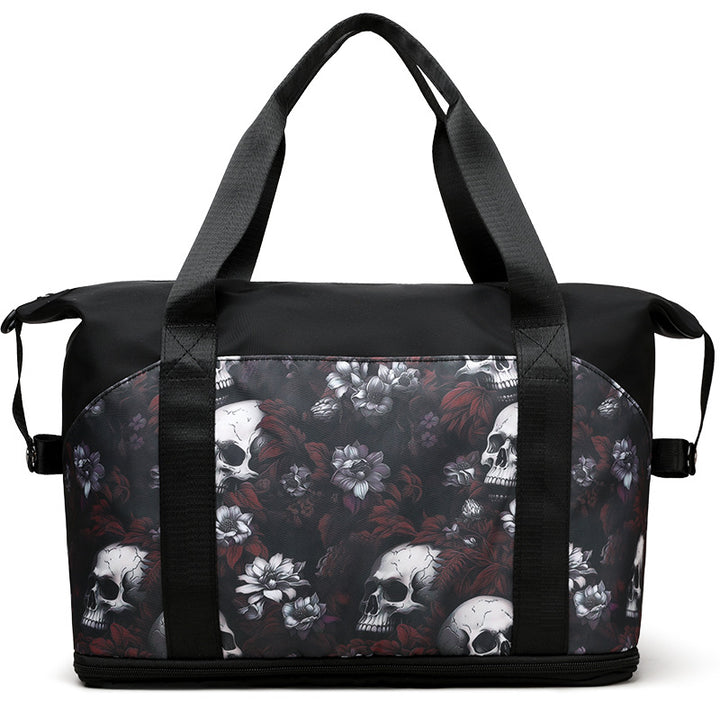 Artistic Skull Print Gym Duffel Bag Stornfield