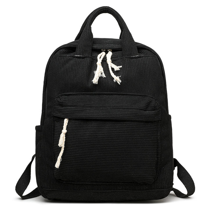 Compact Textured Fabric School Backpack Stornfield