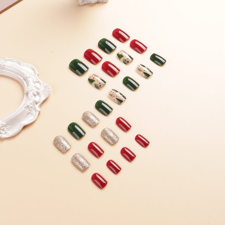 Festive Holiday-Themed Nail Art Set Stornfield