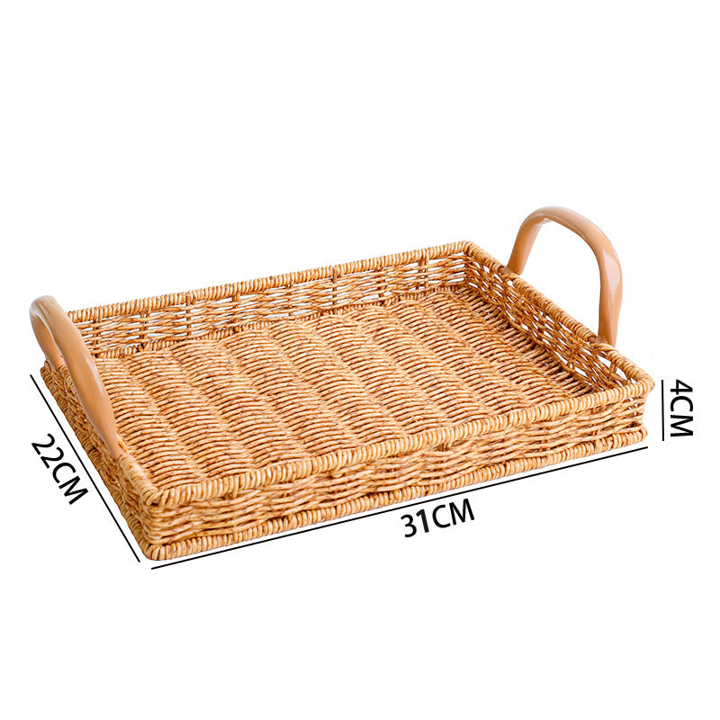 Rustic Woven Food Serving Tray Stornfield