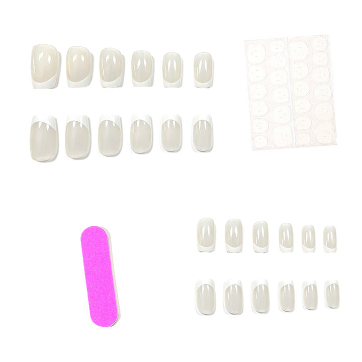 Elegant French Tip Acrylic Nail Extensions Stornfield 1789915965