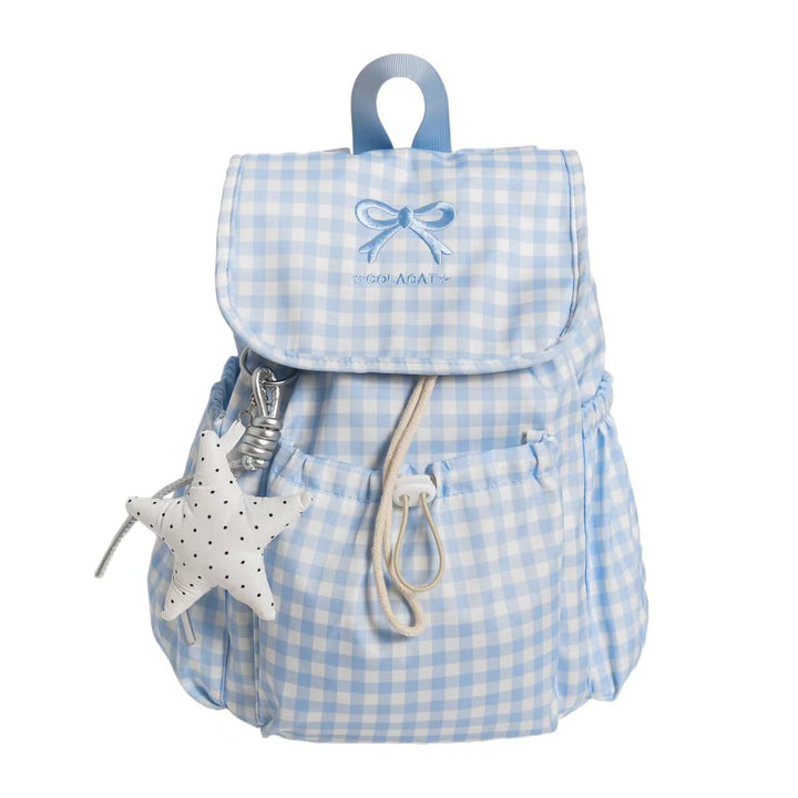Cute Gingham Print Backpack Stornfield