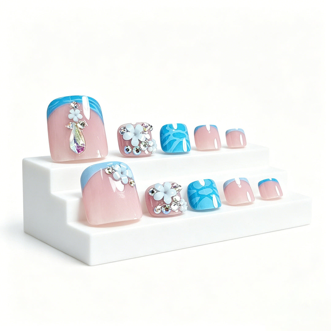 Floral Gemstone Pedicure Stornfield