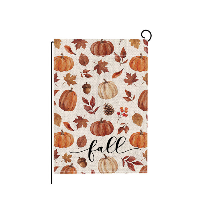 Autumn Harvest Decorative Garden Flag with Squirrel Welcome Design