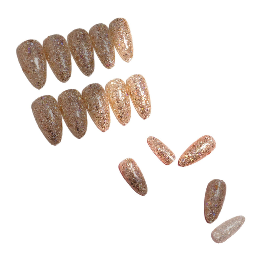 Sparkly Long Press-On Nails Stornfield