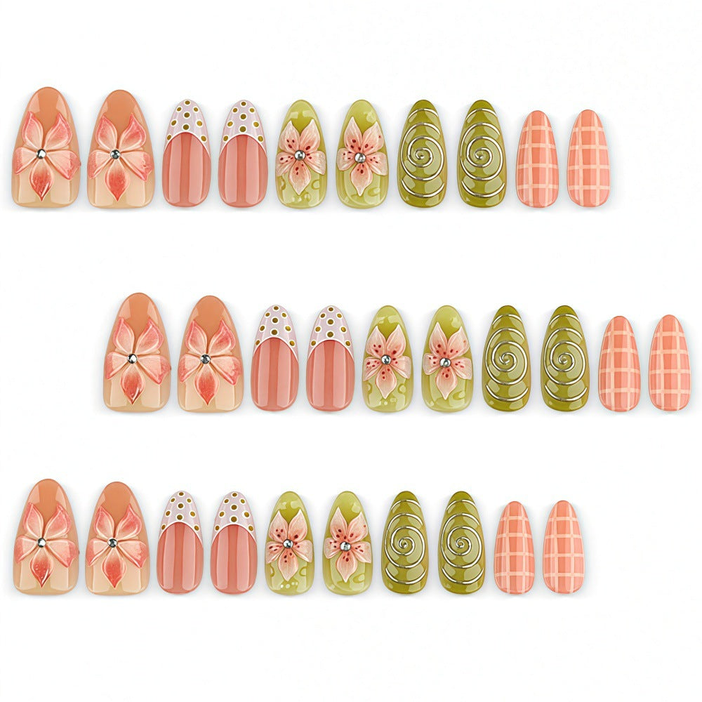 Artificial Nails in Floral Flower Design Stornfield