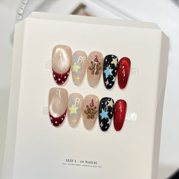 Festive Themed Press-On Nail Set