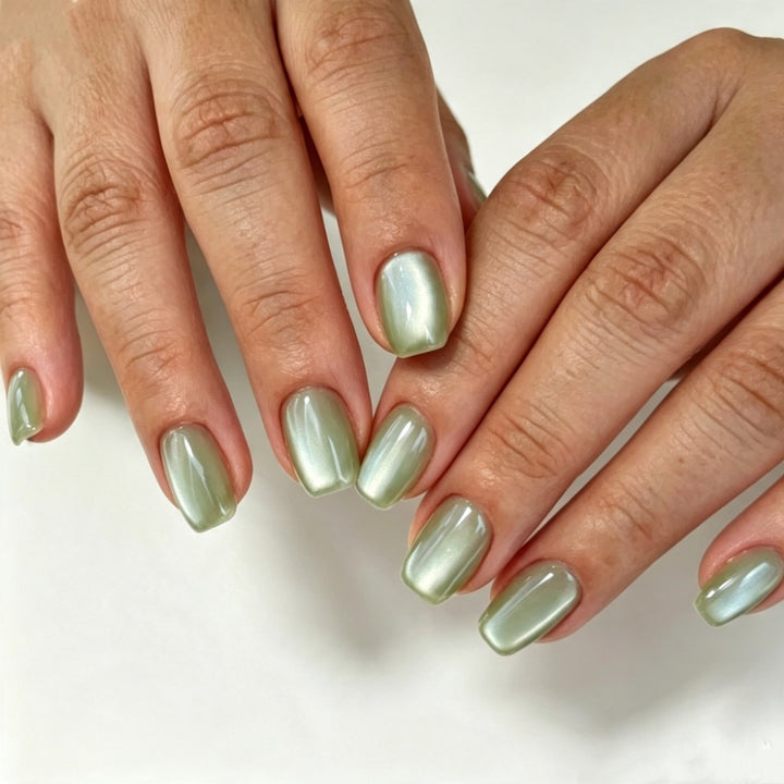 Glossy Natural Nail Enhancements