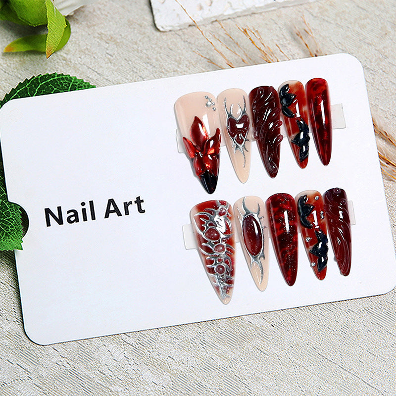 Artistic 3D Nail Tips with Elegant Designs Stornfield