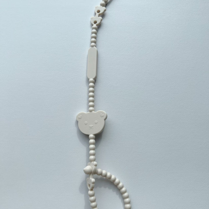 Multi-Purpose Beaded Safety Cord with Teddy Snap and Quick-Release Clip