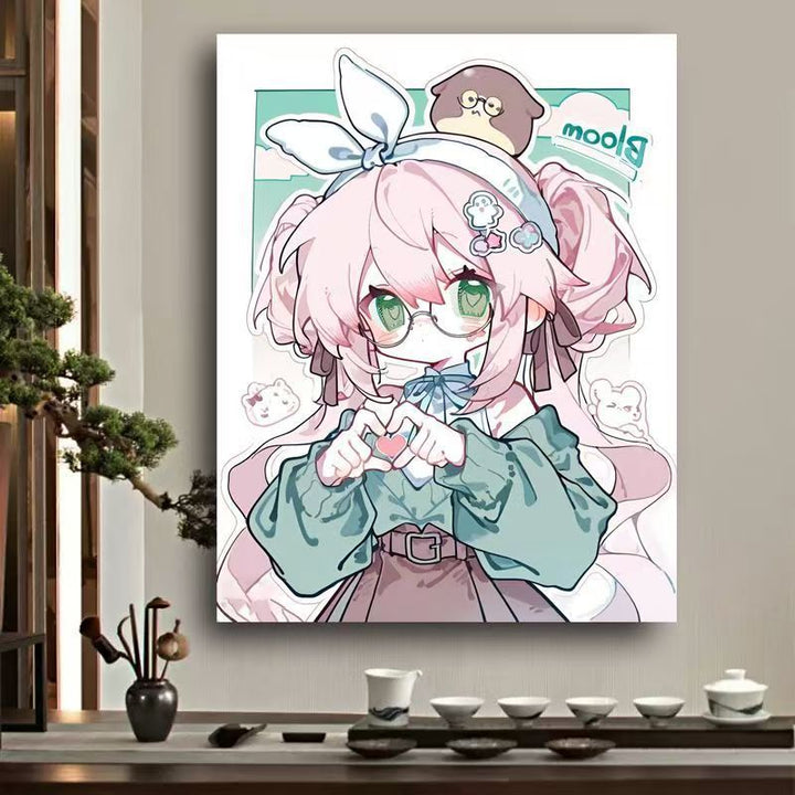 Whimsical Anime Character Canvas Art Stornfield