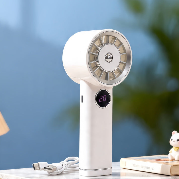 Women Portable Mini Fan with Digital Display Stornfield