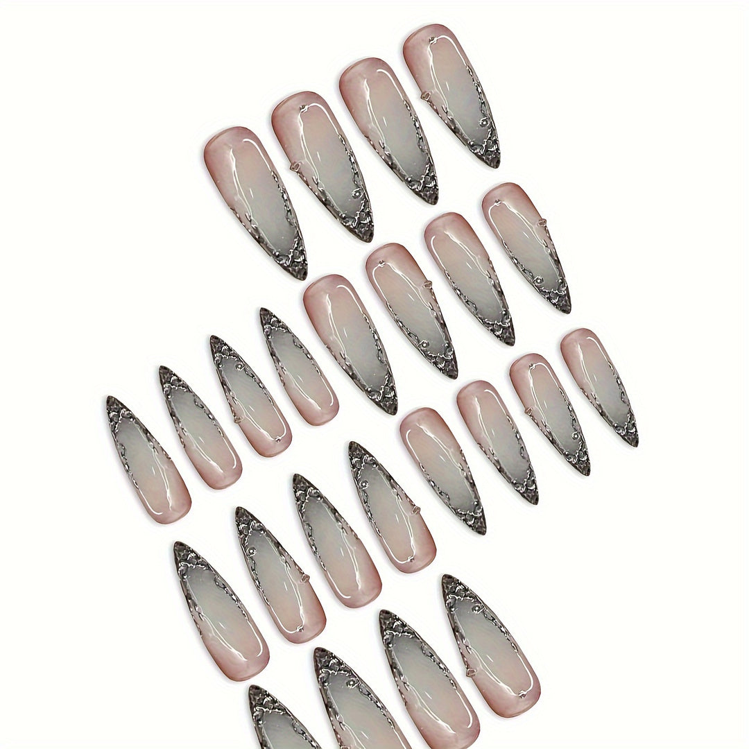 Elegant Stiletto Press-On Nail Set Stornfield