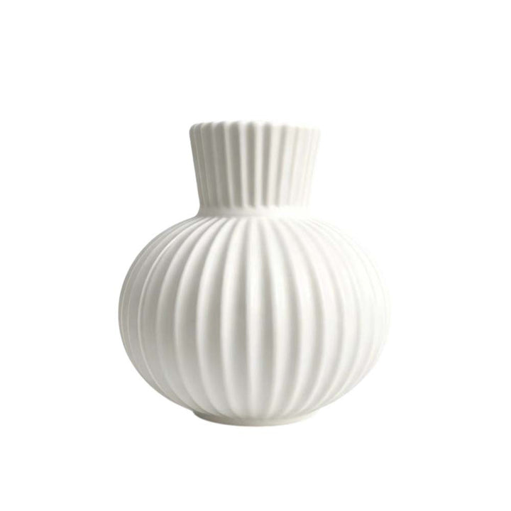 Elegant Ribbed Ceramic Vase Stornfeild