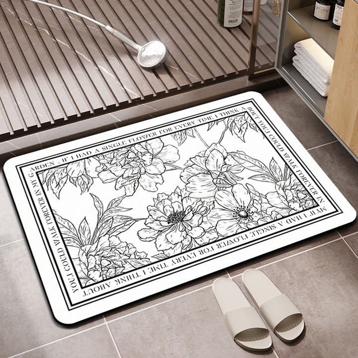 Floral Print Comfort Mat
