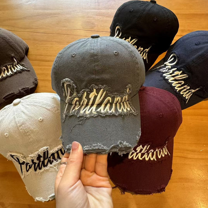 Unisex Distressed Denim Baseball Cap Stornfield