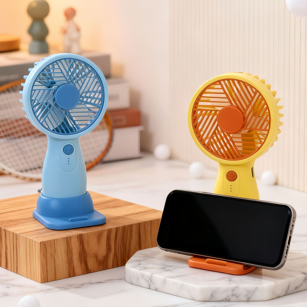 Women's portable USB hand fan with swivel head and variable speed control Stornfield