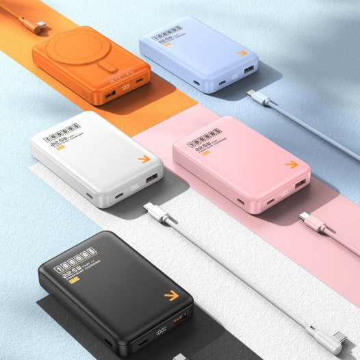 Portable power bank with inductive fast charging function and LED display Stornfield