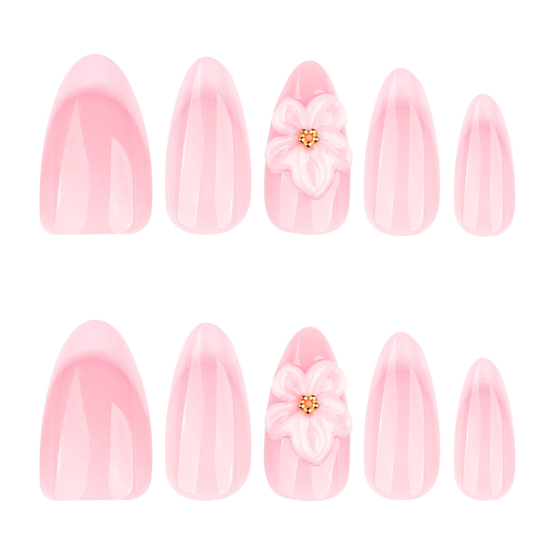 Artistic acrylic nails with elegant flower designs Stornfield
