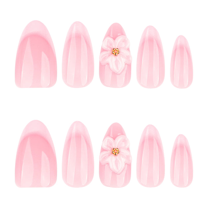 Artistic acrylic nails with elegant flower designs Stornfield