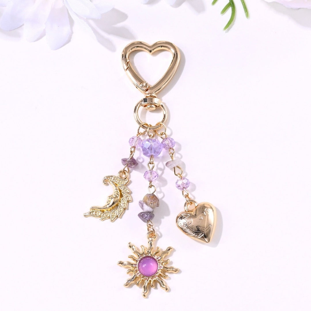 Keychain with Sparkling Sun Motif Stornfield